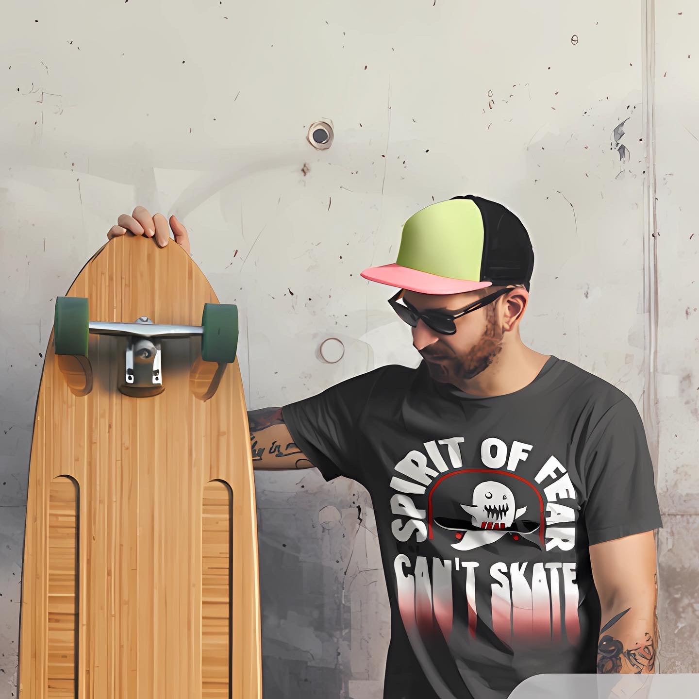 Spirit's Can't Skate longboarder