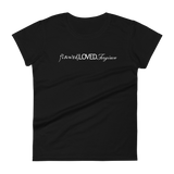 flawed.LOVED.Forgiven Womens Tee - Black | Royal | Caribbean